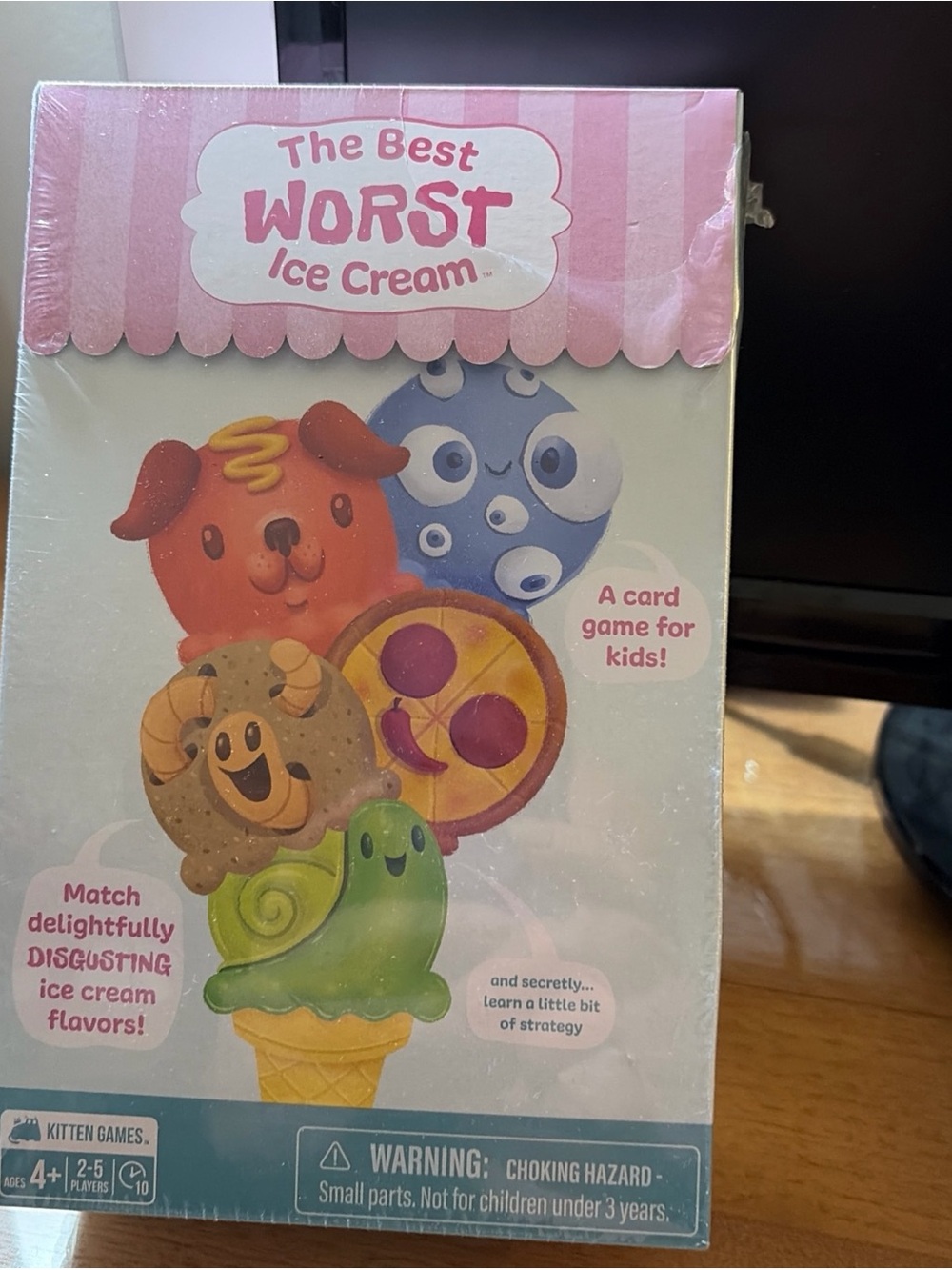 The Best Worst Ice Cream Kids Card Game - Pink